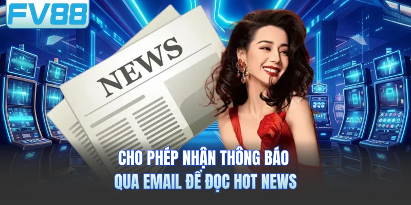 Cho phép nhận thông báo qua email để đọc hot news