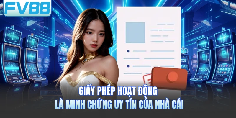 Giấy phép hoạt động là minh chứng uy tín của nhà cái